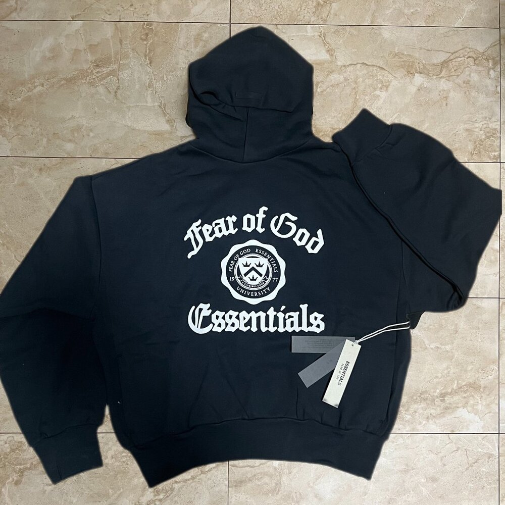 Essentials Fear of God shrunken vintage university hoodie SIZE XS-XL